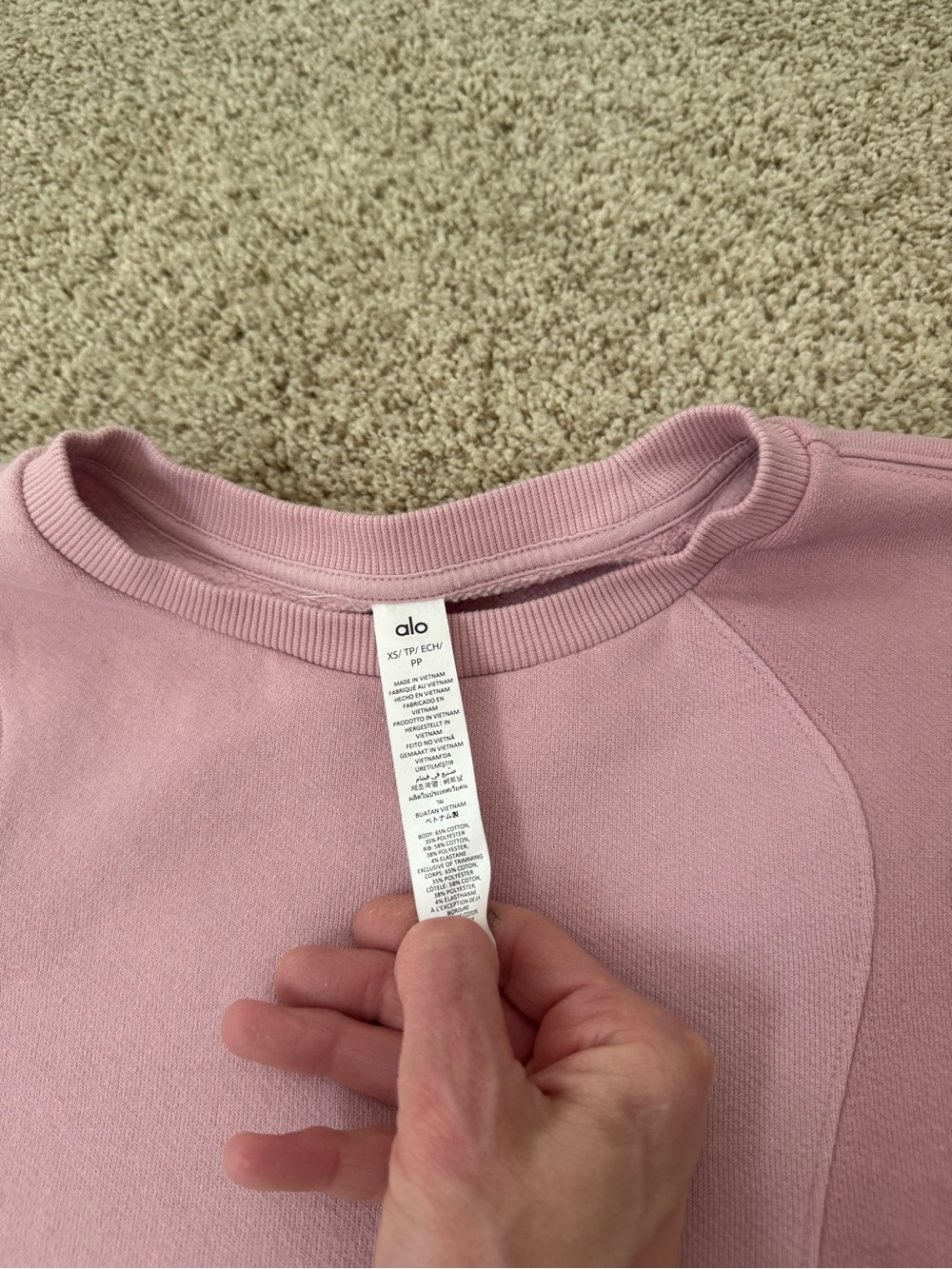 Alo Yoga Make Waves Crew Neck Pullover Size XS - Picture 3 of 5